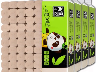 厂家直销横款手提竹浆本色卫生纸家用700克卷纸孕婴用纸一件代发图4