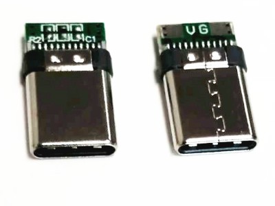 USB type-c插头带板带弹片充电 type-c2.0铆合两芯 USB插头tpc3.1图2
