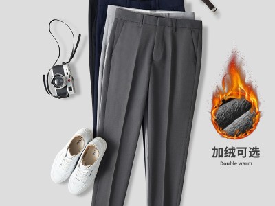 西裤男士九分修身商务正装休闲新款裤子小脚男裤秋冬季潮流西装裤图3