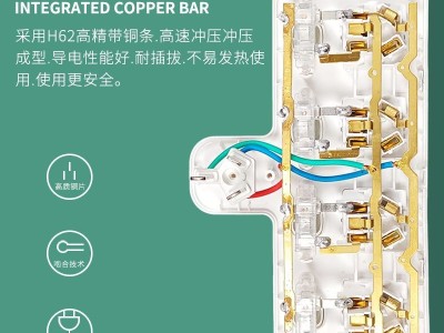 莫工插座品字形全铜条转换插座一转三转换插头批发图3