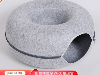 猫窝甜甜圈宠物家用隧道四季轮胎钻洞可拆洗环形宠物窝图3