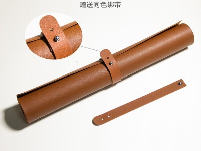 单面PU绒底 多尺寸笔记本鼠标垫防泼水皮革书桌垫logo广告桌垫图3