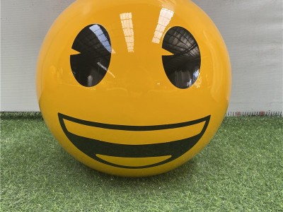 玻璃钢圆球卡通表情包商场开业道具装饰定制商业美陈主题装饰摆件图3
