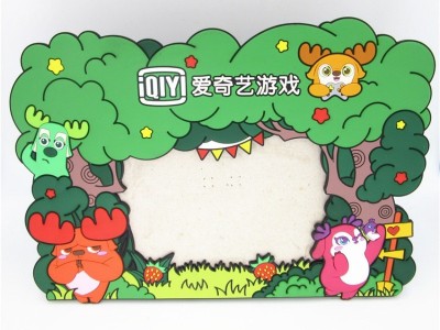 厂家定制卡通立体PVC相框旅游纪念品创意精美可爱软胶相框定制图2