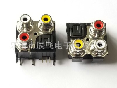 厂家生产 AV带光纤插座 同轴光纤 光纤接收发射头 光纤插座图5