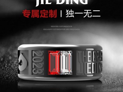 首饰定制企业私人毕业纪念来图设计尾圈戒指纯银S925个性简约指环图2