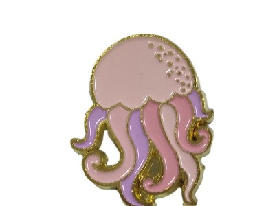 海马珊瑚海星章鱼贝壳海洋生物徽章宝盒 锌合金烤漆徽章 卡通胸章图2