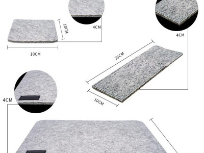 批发定制Non-slip felt Coaster 亚马逊毛毡滴塑餐垫刀叉包套装图2