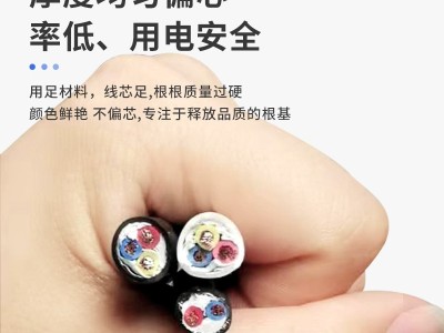 铜芯护套线RVV软电缆2芯3芯4芯非屏蔽软线多芯1.5 2.5图4