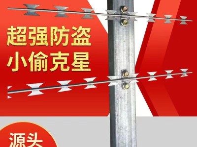 不锈钢拉直刀片刺绳围墙护栏加高防爬刺防盗铁丝网带钩拉力刮刀网图2