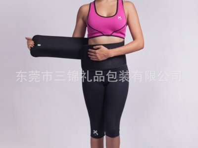 东莞运动护具生产厂家批发新款潜水料豹纹健身自发热腰带图2