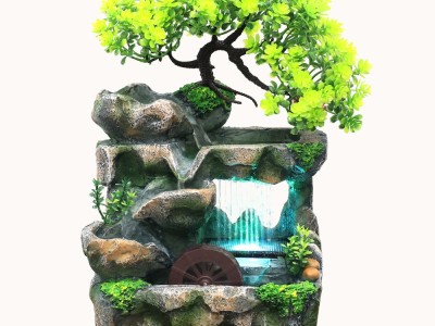 2023新款厂家直销桌面小假山流水摆件简约树脂工艺品装饰促销礼品图5