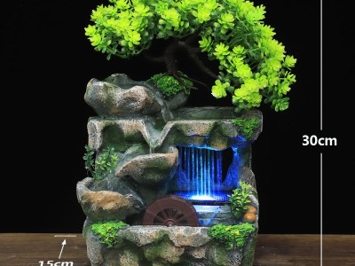 2023新款厂家直销桌面小假山流水摆件简约树脂工艺品装饰促销礼品图6