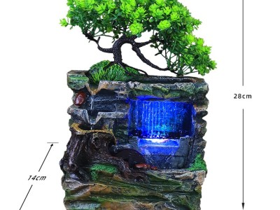 2023新款厂家直销桌面小假山流水摆件简约树脂工艺品装饰促销礼品图8