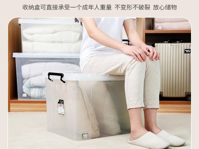 工厂直销收纳箱透明塑料大号储物箱玩具收纳盒衣服被子整理箱批发图4