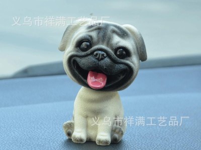 摇头狗汽车摆件创意树脂工艺品烘焙蛋糕装饰品图5