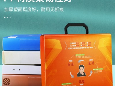 工厂定制A4档案盒pp塑料文件盒批发 加厚资料票据收纳党建文件盒图2