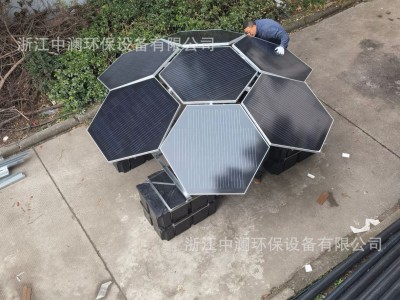 太阳能水循环复氧控藻设备 太阳能曝气机 工厂直销图3