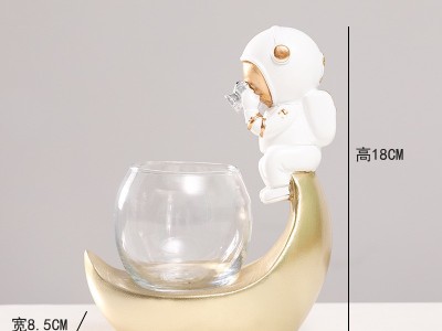 宇航员水培摆件创意植物绿萝水养绿植容器办公室太空人装饰品热卖图6