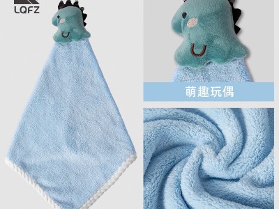 工厂定制擦手巾可挂式吸水毛巾儿童洗手巾宝宝擦手布可爱亲肤柔软图3