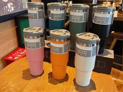 跨境新款30oz手提汽车杯 大容量304不锈钢保温杯 户外便携冰霸杯图2