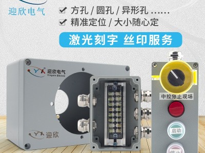 迎欣铸铝接线盒翻盖压铸铝盒子铝合金电机电缆金属防爆户图2