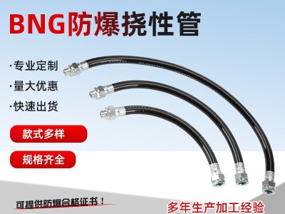 BNG防爆挠性连接管DN15*1000mm防腐防尘PVC橡胶电缆保护防爆软管图2