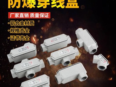BHC防爆穿线盒6分弯头铸铝合金材质粉尘气体防爆DN20直通接线盒图2