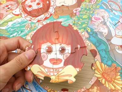 精心设计的圆形彩色童话拼图玩具拼图盒儿童益智玩具礼品图3