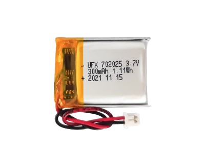 UFX702025（300mAh）3.7V 智能水杯电池 KC CE、加州65认证电池图3